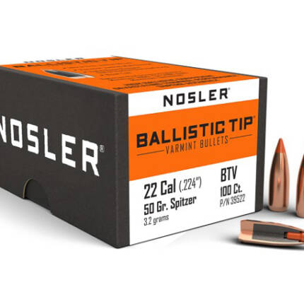 NOSLER 22CAL 50GR BALLISTIC TIP 100CT 39522