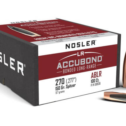 NOSLER 270CAL 150GR ACCUBOND LR 100CT 58836