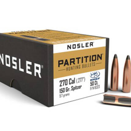 NOSLER 270CAL 150GR PARTITION 50CT 16323