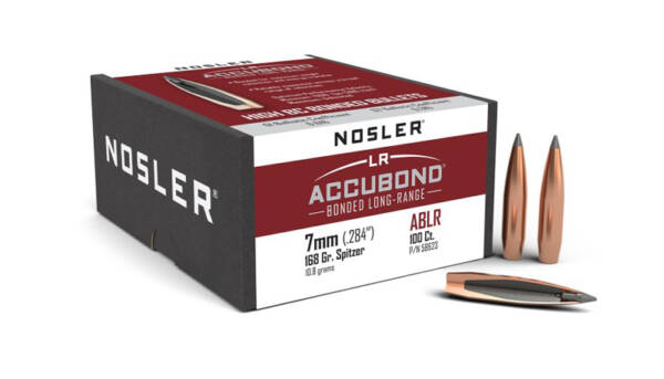 NOSLER 7MM 168GR ACCUBOND LR 100CT 58623