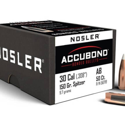 NOSLER 30CAL 150GR ACCUBOND 50CT 56719