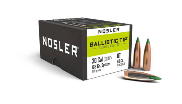 NOSLER 30CAL 168GR BALLISTIC TIP 50CT 30168