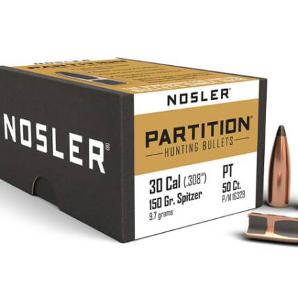 NOSLER 30CAL 150GR PARTITION 50CT 16329