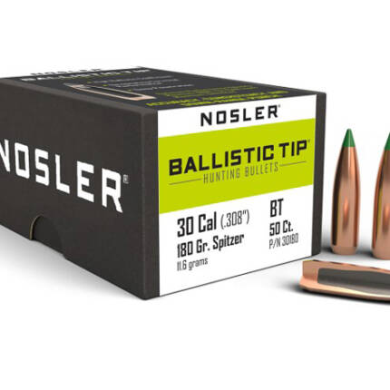 NOSLER 30CAL 180GR BALLISTIC TIP 50CT 30180