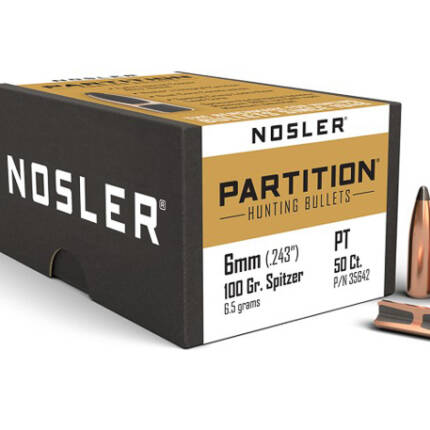 NOSLER 6MM 100GR PARTITION 50CT 35642