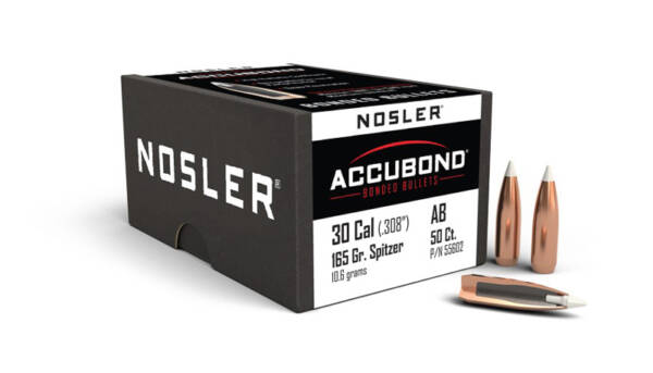 NOSLER 30CAL 165GR ACCUBOND 50CT 55602