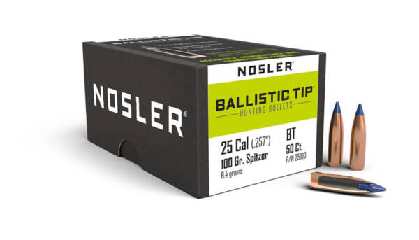NOSLER 25CAL 100GR BALLISTIC TIP 50CT 25100