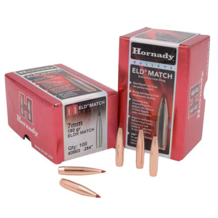HORNADY 7MM 180GR ELD MATCH 100CT 28503