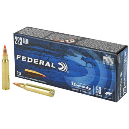 FEDERAL 223 REM 53GR HORNADY V-MAX