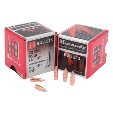 HORNADY 22CAL 55GR FMJ BT 2267