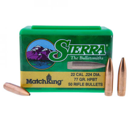 SIERRA BLT 22 CAL 77GRN HPBT BULLETS