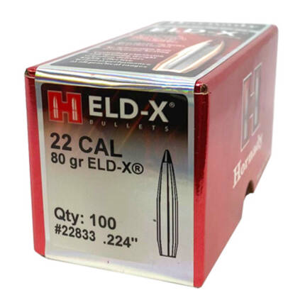 HORNADY 22CAL 80GR ELD-X 50CT 22833