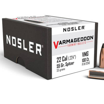 NOSLER 22CAL 55GR VARMEGEDDON 100CT 17240