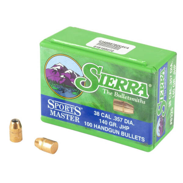 SIERRA 38CAL 140GR JHP SPORTS MASTER 100CT 8325
