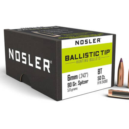 NOSLER 6MM 90GR BALLISTIC TIP 50CT 24090
