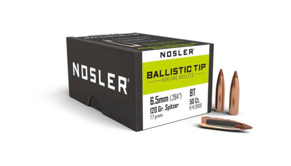 NOSLER 6.5MM 120GR BALLISTIC TIP 50CT 26120