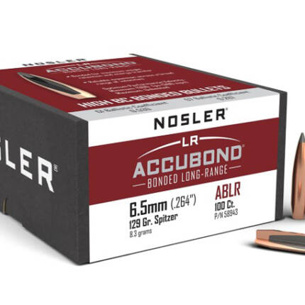 NOSLER 6.5MM 129GR ACCUBOND LR 100CT 58943