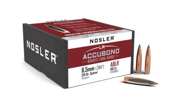 NOSLER 6.5MM 129GR ACCUBOND LR 100CT 58943