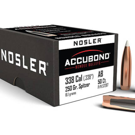 NOSLER 338CAL 250GR ACCUBOND 50CT 57287