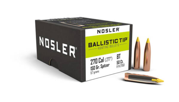 NOSLER 270CAL 150GR BALLISTIC TIP 50CT 27150