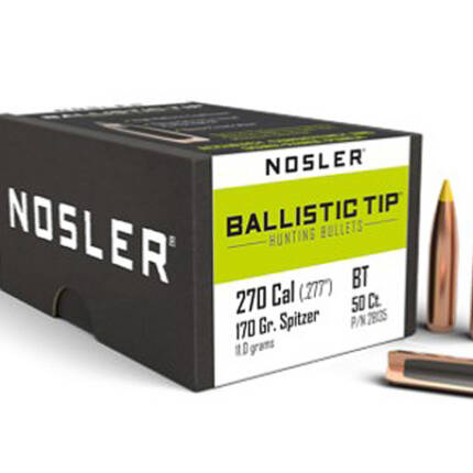 NOSLER 270CAL 170GR BALLISTIC TIP 50CT 28135
