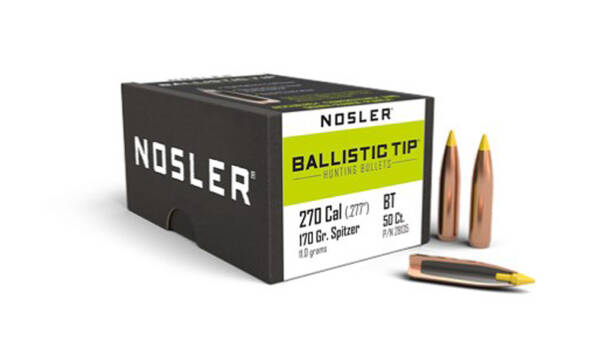 NOSLER 270CAL 170GR BALLISTIC TIP 50CT 28135