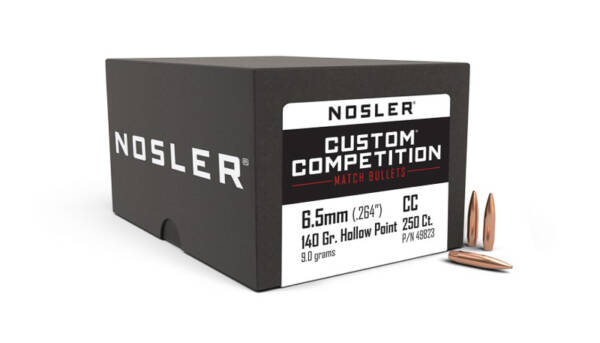 NOSLER 6.5MM 140GR CUSTOM COMPETITION HPBT 250CT 49823