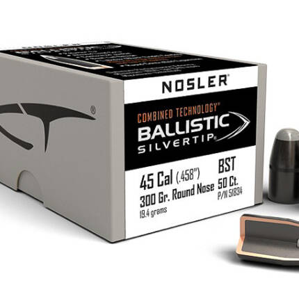 NOSLER 45-70 300GR RN BALLISTIC SILVERTIP 50CT 51834