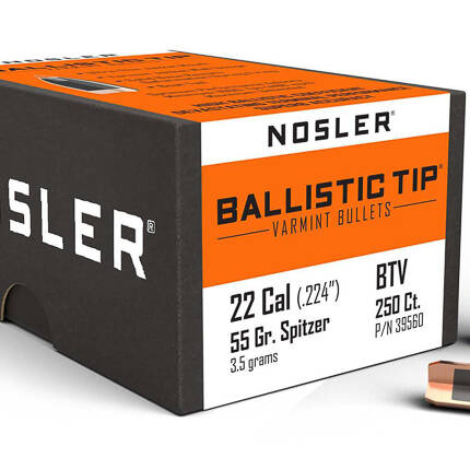 NOSLER 22CAL 55GR BALLISTIC TIP 250CT 39560