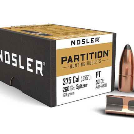 NOSLER 375CAL 260GR PARTITION 50CT 44850