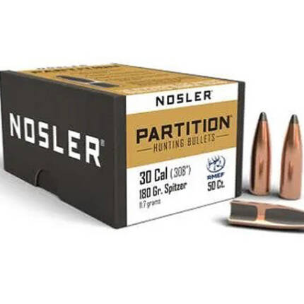 NOSLER 30CAL 180GR PARTITION 50CT 16331