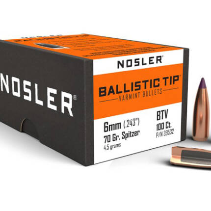NOSLER 6MM 70GR BALLISTIC TIP 100CT 39532