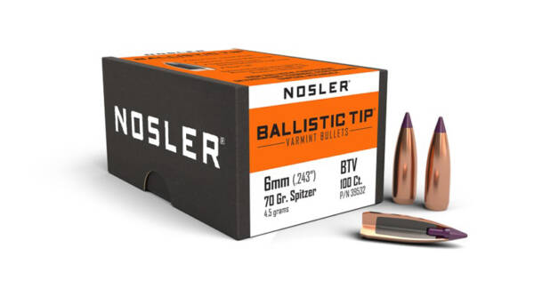 NOSLER 6MM 70GR BALLISTIC TIP 100CT 39532