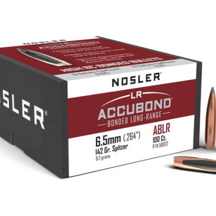 NOSLER 6.5MM 142GR ACCUBOND LR 100CT 58922