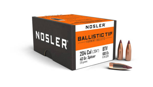 NOSLER 204CAL 40GR BALLISTIC TIP100CT 52111