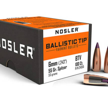 NOSLER 6MM 55GR BALLISTIC TIP 100CT 24055