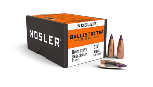 NOSLER 6MM 55GR BALLISTIC TIP 100CT 24055