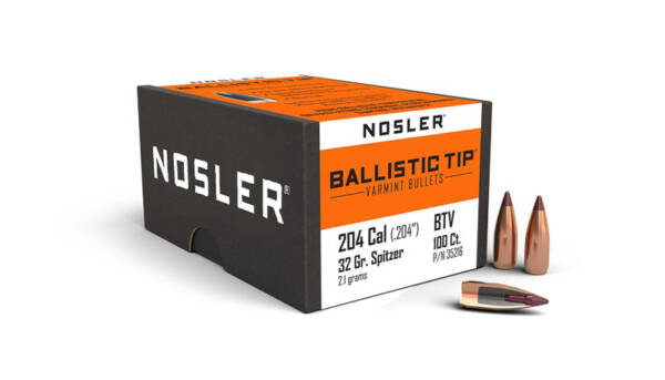 NOSLER 204CAL 32GR BALLISTIC TIP 100CT 35216