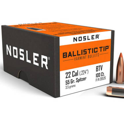 NOSLER 22CAL 55GR BALLISTIC TIP 100CT 39526