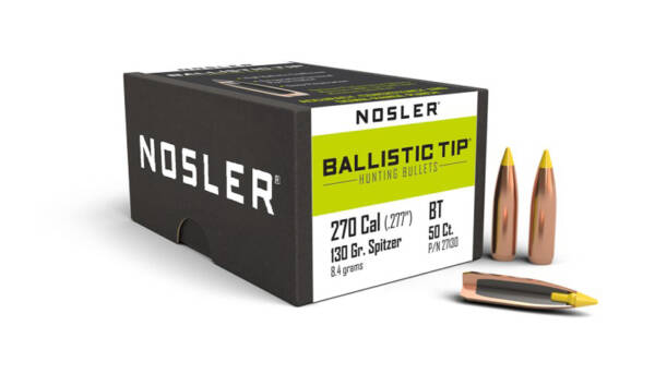 NOSLER 270CAL 130GR BALLISTIC TIP 50CT 27130