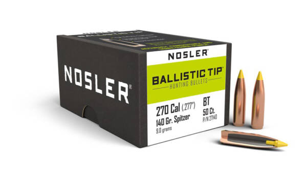 NOSLER 270CAL 140GR BALLISTIC TIP 50CT 27140