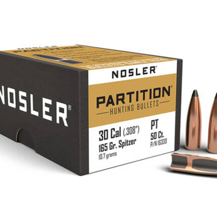 NOSLER 30CAL 165GR PARTITION 50CT 16330