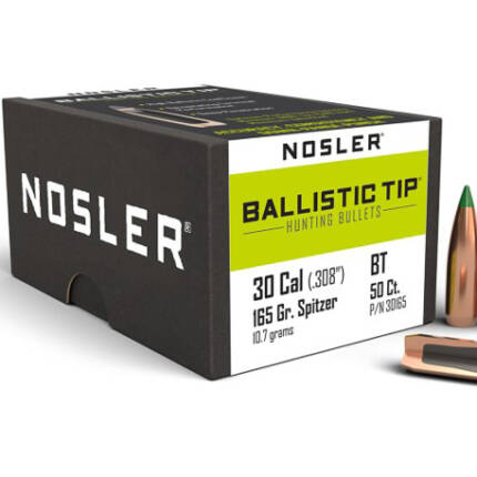 NOSLER 30CAL 165GR BALLISTIC TIP 50CT 30165