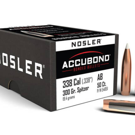 NOSLER 338CAL 300GR ACCUBOND 50CT 54851
