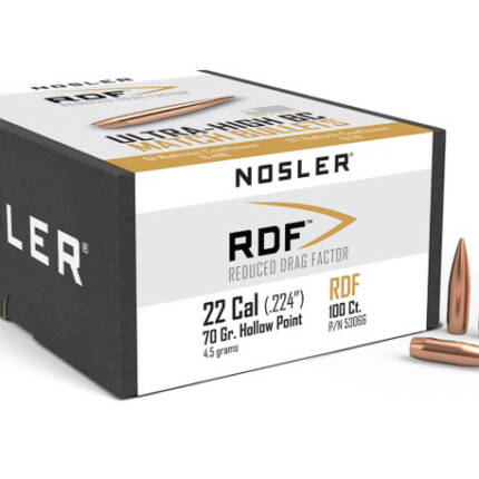 NOSLER 22CAL 70GR HPBT RDF 100CT 53066