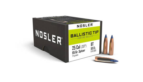 NOSLER 25CAL 115GR BALLISTIC TIP 50CT 25115
