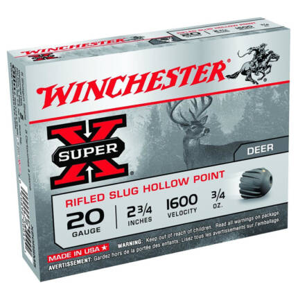 WINCHESTER X20RSM5 SUPER-X RIFLED 20GA SLUGS
