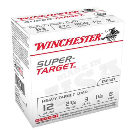 WINCHESTER 12GA 2-3/4IN #8 1200FPS TARGET LOAD