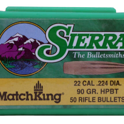 SIERRA 22CAL 90GR HPBT MATCHKING 50CT 9290T