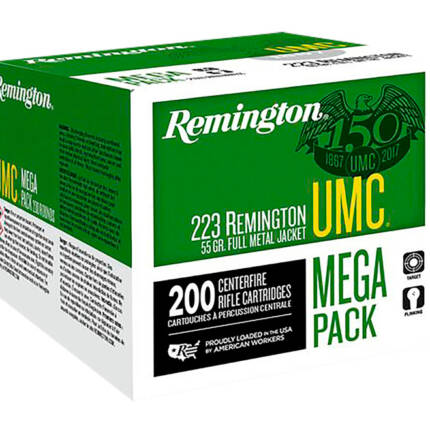 REMINGTON 223 REM 55GR FMJ UMC 200CT